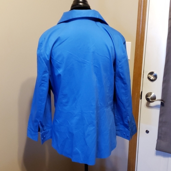 Chaus blue dress shirt convertible sleeve - Picture 4 of 5